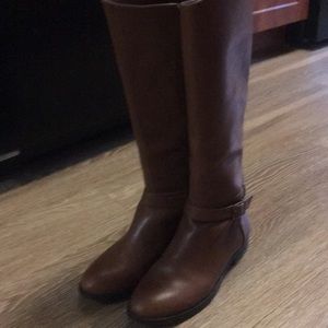 Ann Taylor tan knee high leather boots